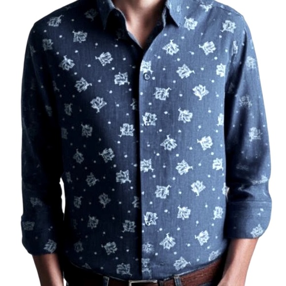 THESE GLORY DAYS Black "ASH" LS Button Down Shirt Heavy Weight Scandinavia Sz L - Picture 2 of 13